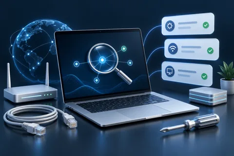Conceptual illustration of IT diagnostics.