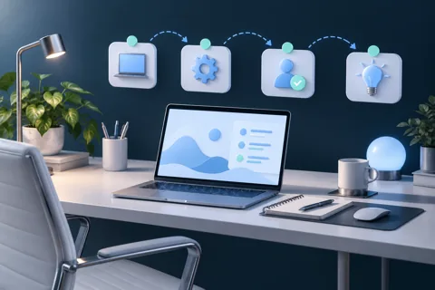 Conceptual illustration of guided computer support.