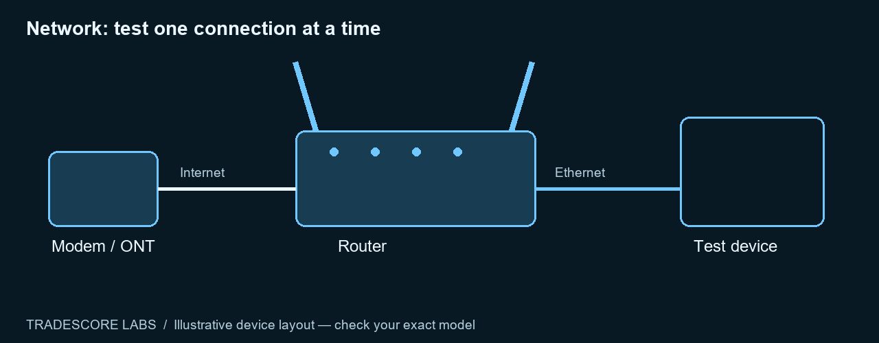 Network: test one connection at a time